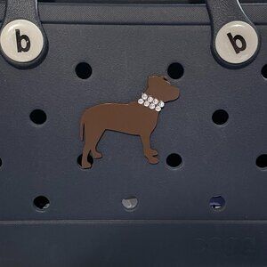 Pitbull Bogg Charm-Pitty Bogg Charm-Rhinestone Collar Pitbull Charm-New!